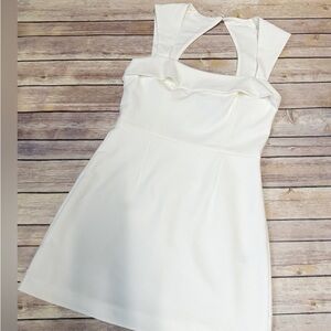 French Connection White Sleeveless Backless Dress